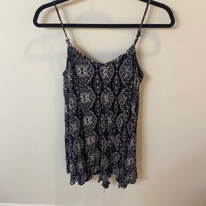 Spaghetti strap black Paisley summer dress